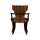 Full Back Art Deco High Lustre Santos Dining Arm Chair