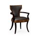 Full Back Art Deco High Lustre Santos Dining Arm Chair