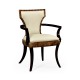 Full Back Art Deco High Lustre Santos Dining Arm Chair