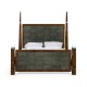 Faux Macassar & Anthracite Faux Shagreen Cali King Bed
