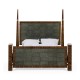 Faux Macassar & Anthracite Faux Shagreen UK King Bed