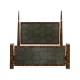 Faux Macassar & Anthracite Faux Shagreen US King Bed