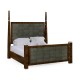 Faux Macassar & Anthracite Faux Shagreen US King Bed
