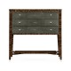 Faux Macassar Ebony & Anthracite Shagreen Chest of Three Drawer