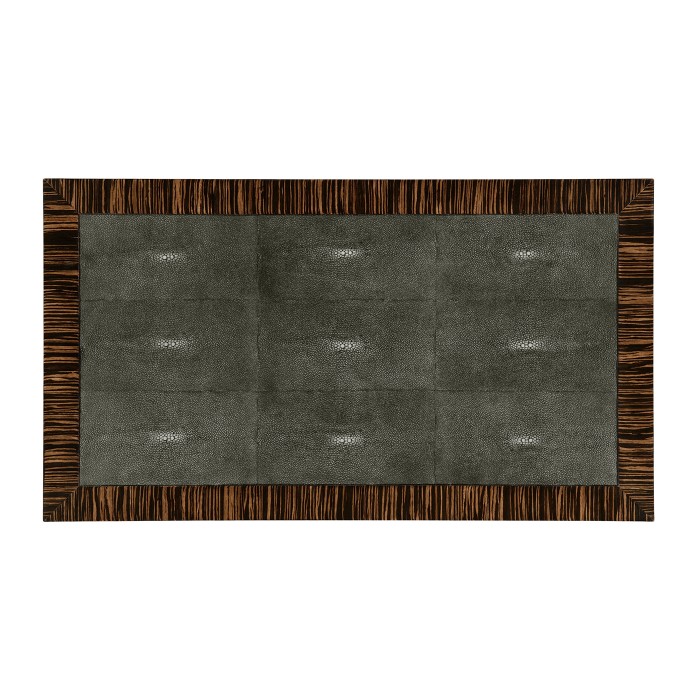 Faux Macassar Ebony & Anthracite Shagreen Chest of Three Drawer