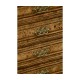 George II style burl oak chest of four drawers