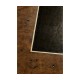 Hammered Iron Bureau Plat with Black Leather Inserts