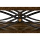 Hammered Iron and Burl Square Coffee Table