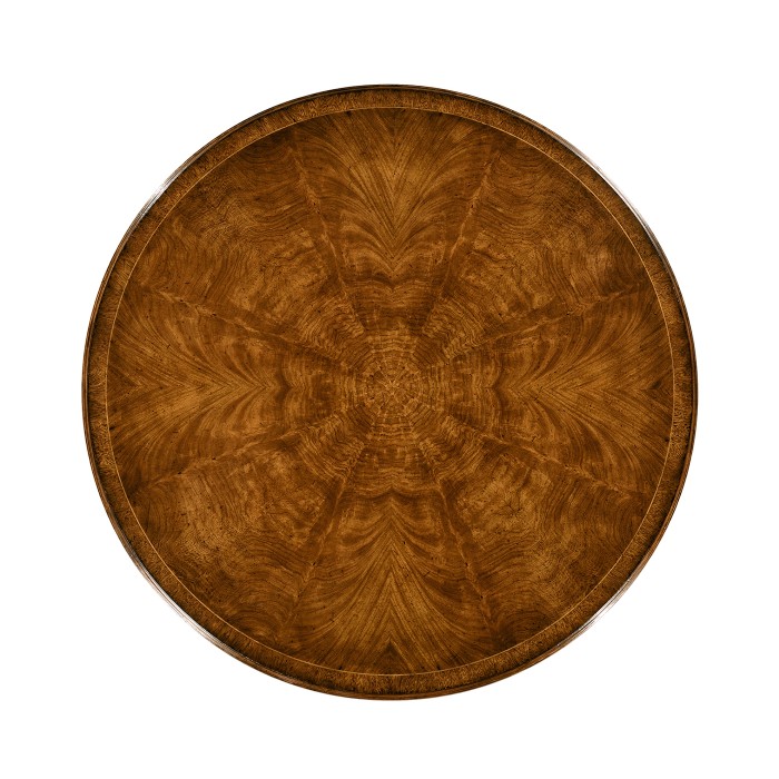 Biedermeier Style Crotch Walnut Centre/ Library Table