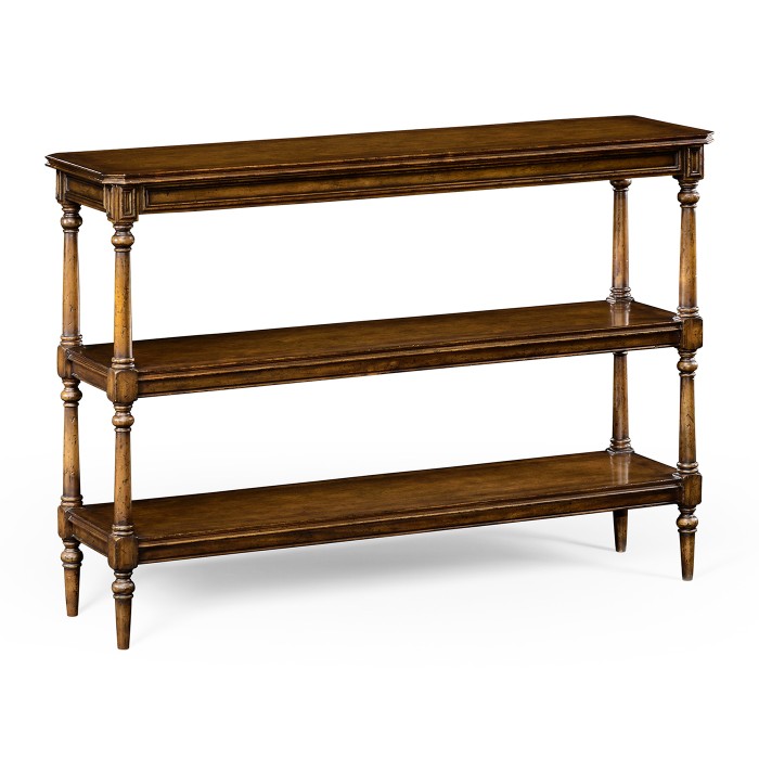 Victorian Style Walnut Three Tier Étagère