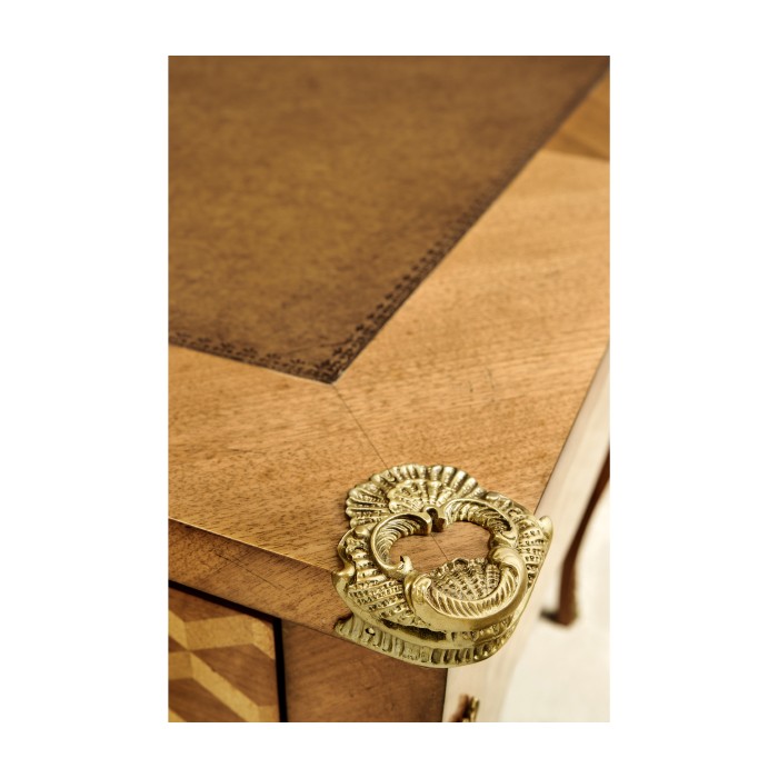 Satinwood & Marquetry Bureau Plat