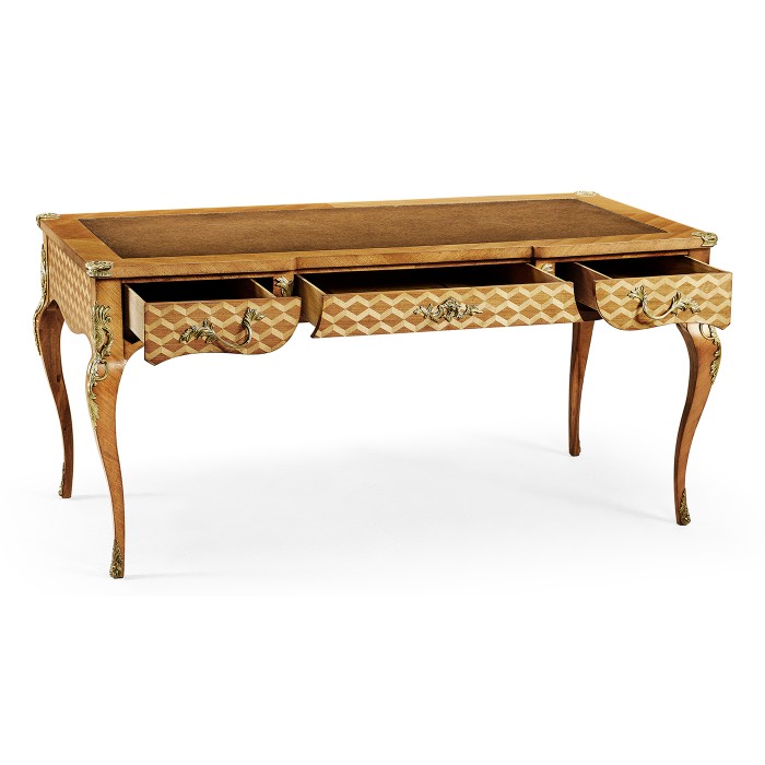 Satinwood & Marquetry Bureau Plat