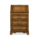 Burl oak fall front bureau