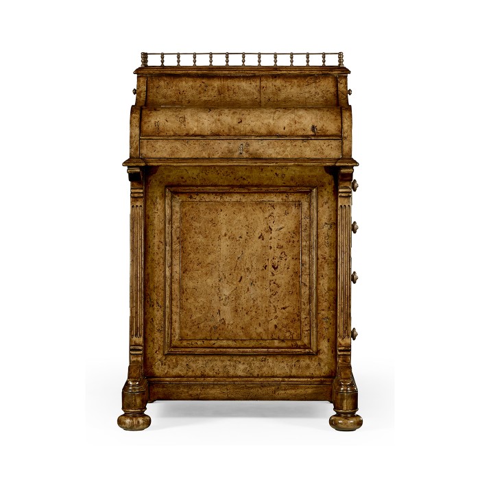 Burl oak davenport desk