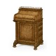 Burl oak davenport desk