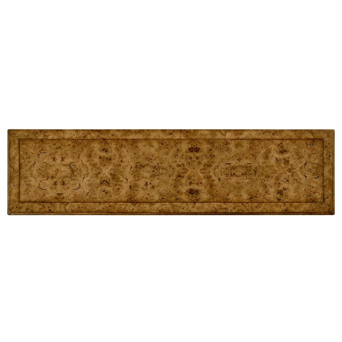 George II style burl oak bookcase with drawers