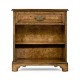George II Style Burl Oak Beside Table with Drawer