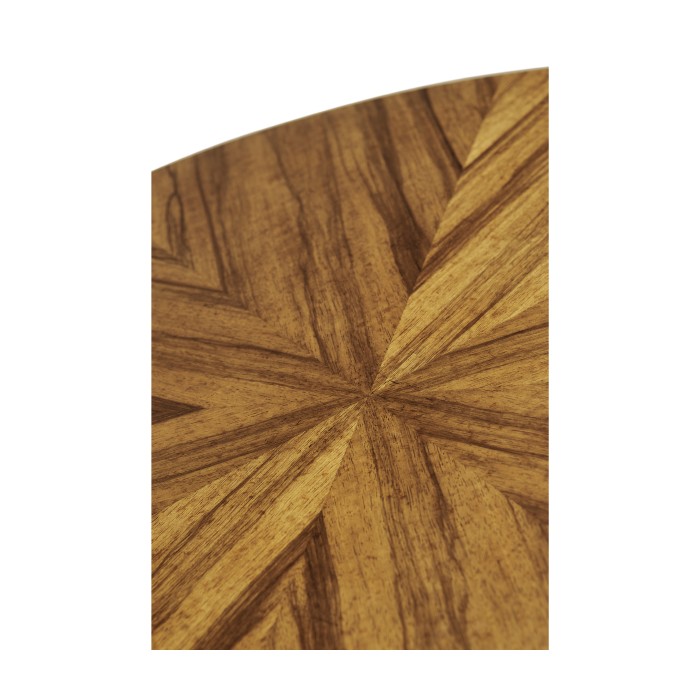 Argentinian walnut veneered round side table