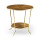 Argentinian walnut veneered round side table