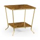 Argentinian walnut veneered square side table