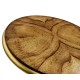 Argentinian walnut veneered circular lamp table