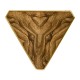 Argentinian walnut veneered triangle lamp table