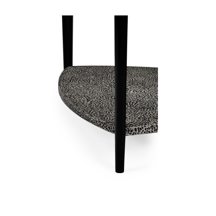 Black Snakeskin triangular coffee table