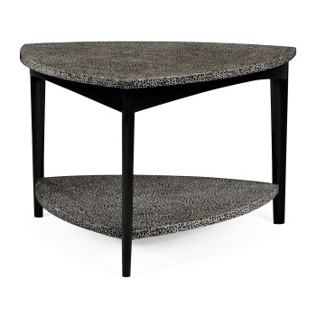 Black Snakeskin triangular coffee table