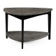 Black Snakeskin triangular coffee table