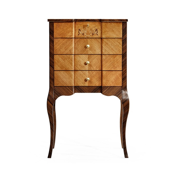 Light Satinwood Collectors Cabinet