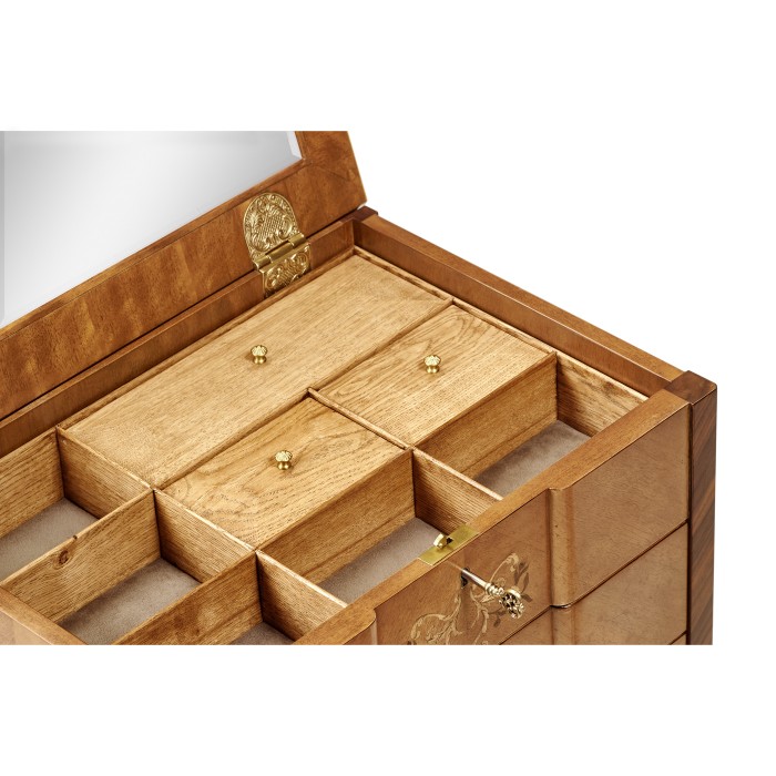 Light Satinwood Collectors Cabinet
