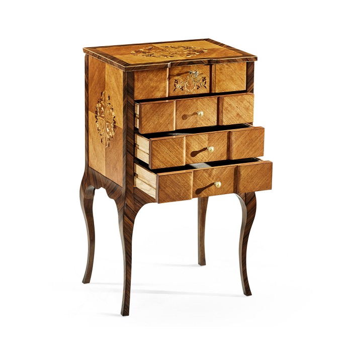 Light Satinwood Collectors Cabinet
