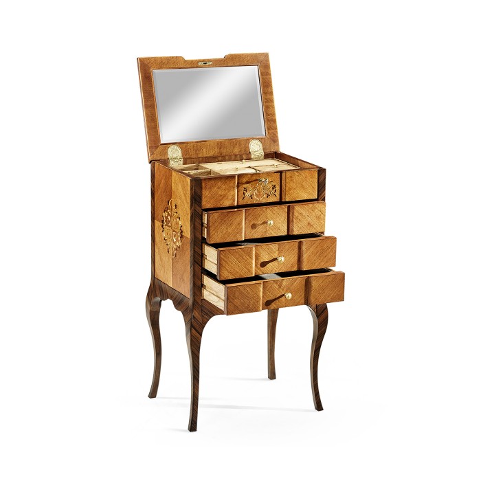 Light Satinwood Collectors Cabinet