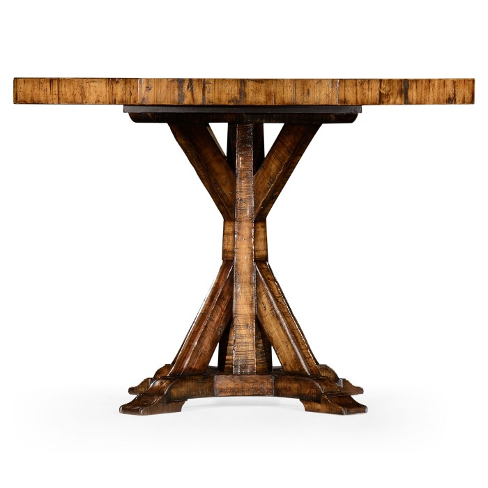 Country living style walnut octagonal centre or dining table