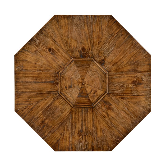 Country living style walnut octagonal centre or dining table