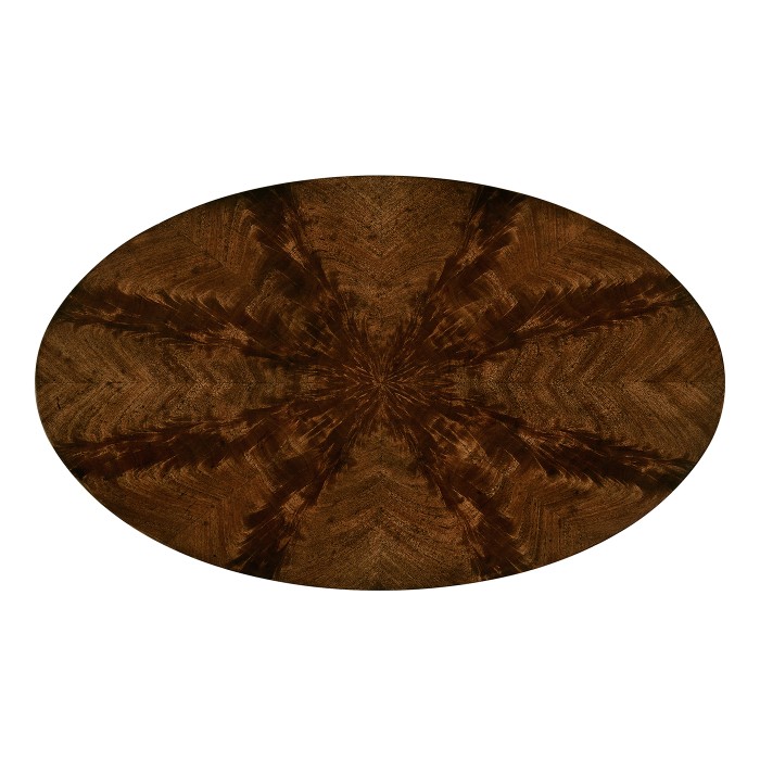 Mahogany Biedermeier style oval side table