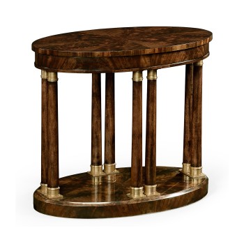 Mahogany Biedermeier style oval side table