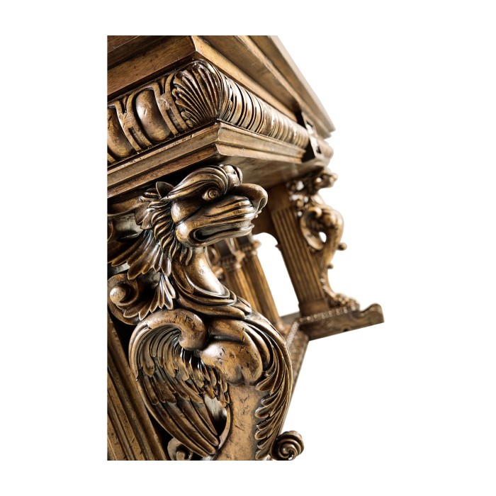 French Renaissance Style Library Table
