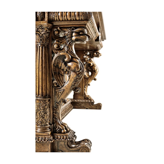French Renaissance Style Library Table