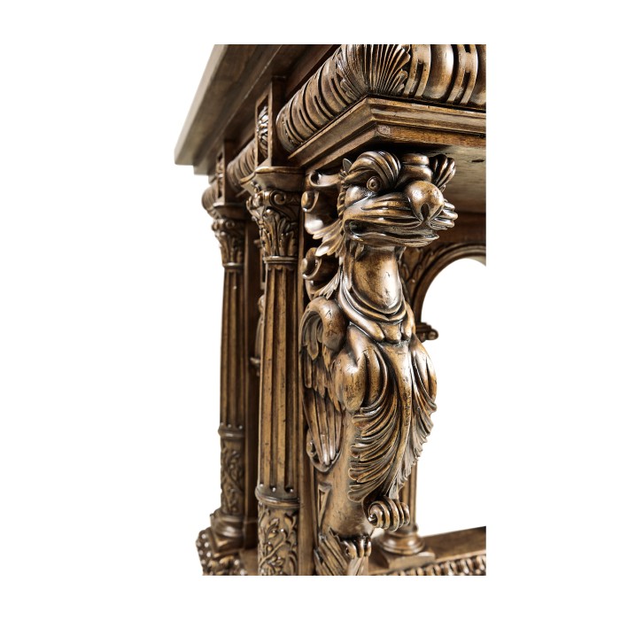 French Renaissance Style Library Table