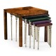 Mahogany and Hammered Iron Coloured Nest of Tables
