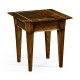 Craftsman's mahogany side table with herringbone inlay detail