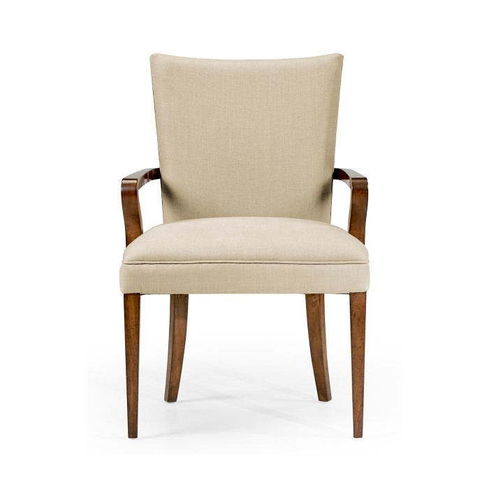 Biedermeier Style Walnut Dining Arm Chair