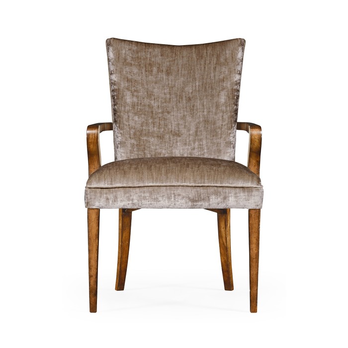 Biedermeier Style Walnut Dining Arm Chair