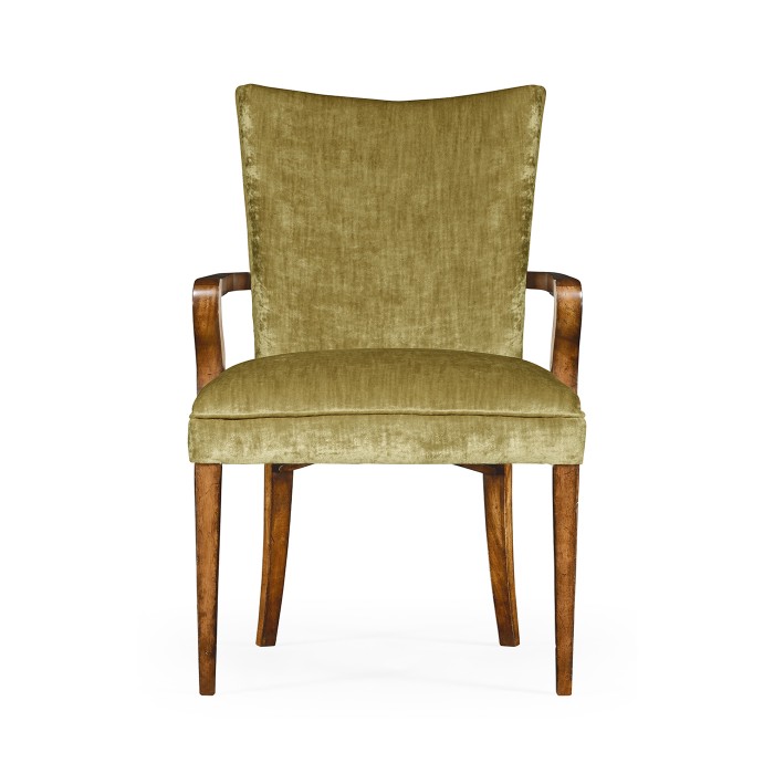 Biedermeier Style Walnut Dining Arm Chair