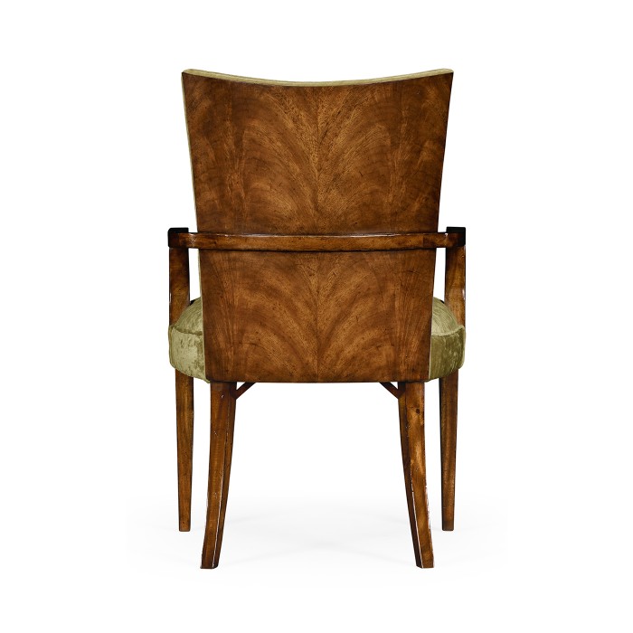 Biedermeier Style Walnut Dining Arm Chair