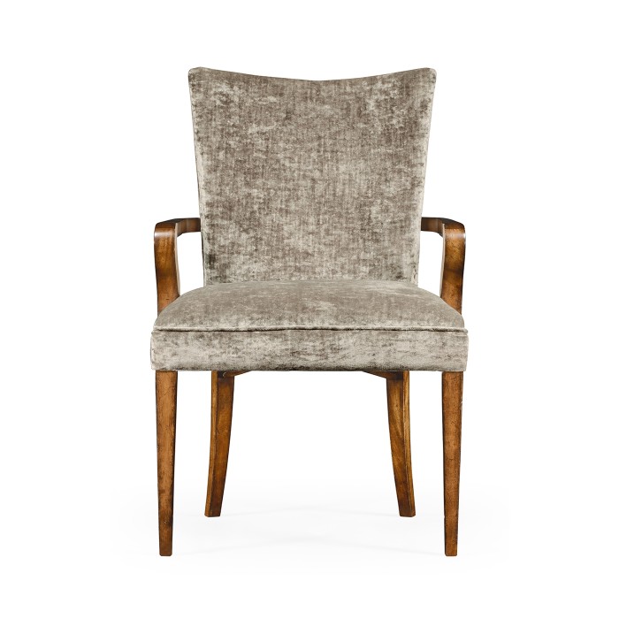 Biedermeier Style Walnut Dining Arm Chair