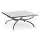 Églomisé and Bronze Square Coffee Table