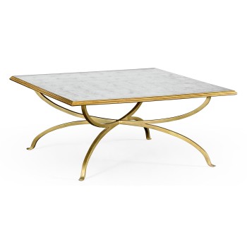 Églomisé and Gilded Square Coffee Table 
