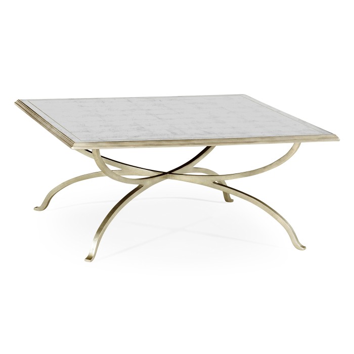Églomisé and Silver Square Coffee Table
